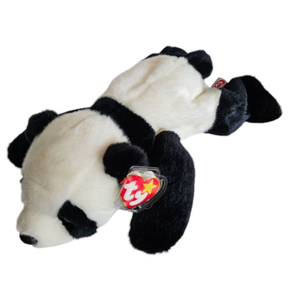 Ty Beanie Buddies Peking Panda Plush Toy 1998 Retired Beanie Baby Tylon - Picture 1 of 11